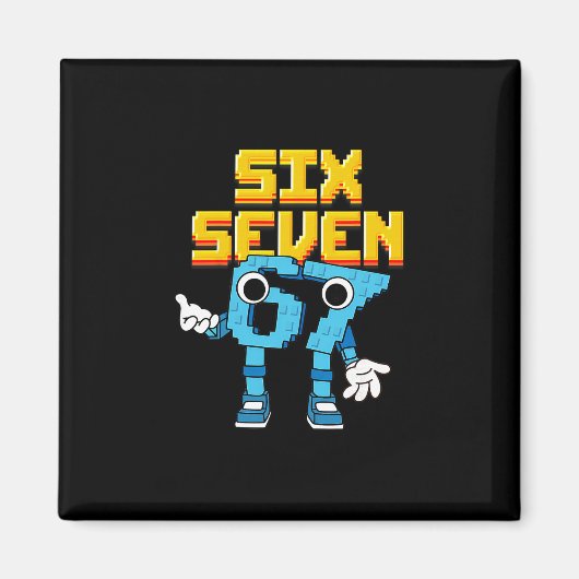 Jungen Mädchen Kinder Italien Brainrot Meme 67 Sec Magnet (Vorne)