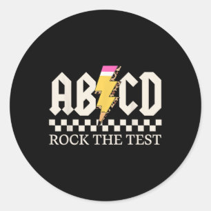 Jungen Mädchen Kinder Lehrer Rock Rock The Test Ab Runder Aufkleber