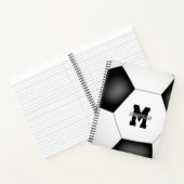 Jungen Mädchen mit Monogramm Fußball-Spirale Notizblock (Innenseite)