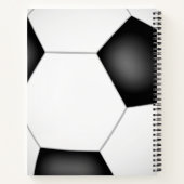 Jungen Mädchen mit Monogramm Fußball-Spirale Notizblock (Rückseite)