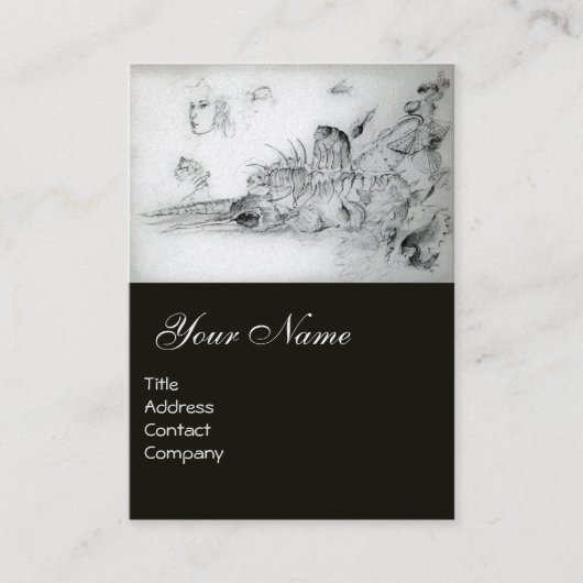 JUNGEN MÄDCHEN MIT Schwarz-weiß Zeichnend JUNGEN M Visitenkarte (Vorderseite)