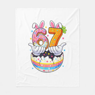 Jungen Mädchen Ostereier Lustiger Hase Sechs Siebe Fleecedecke