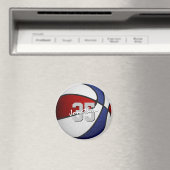 Jungen Mädchen rot blaue Basketballmannschaft Farb Magnet (In Situ (Geschirrspüler))