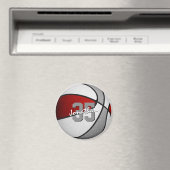 Jungen Mädchen rot graue Basketballmannschaft Farb Magnet (In Situ (Geschirrspüler))