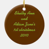 Jungen-Mädchen-Zwillings-erste Keramik Ornament (Hinten)