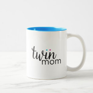 Jungen-Mädchen-Zwillings-Mama-Tasse Zweifarbige Tasse