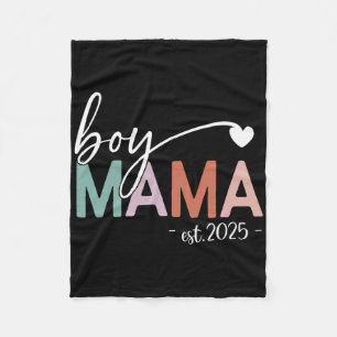 Jungen-Mama Est 2025 Schwangerschaft Mama werdende Fleecedecke