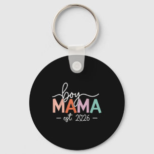 Jungen-Mama est 2026 Jungen-Mama Schwangerschaft w Schlüsselanhänger