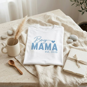 Jungen-Mama-Herz-Gründungsjahr-Moderne-Mutterschaf T-Shirt