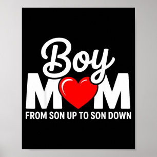 Jungen-Mama von Sohn bis Sonnenuntergang Muttertag Poster