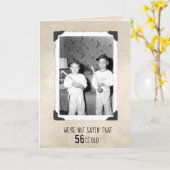 Jungen mit Baseballschlägern 56. Geburtstag Karte (Gelbe Blume)