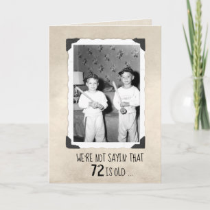 Jungen mit Baseballschlägern zum 72. Geburtstag Karte