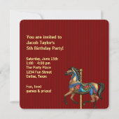 Jungen mit beliebiger Geburtsnummer Einladung (Rückseite)