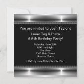 Jungen mit beliebiger Geburtsnummer Einladung (Rückseite)