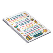 Jungen mit positiver Bejahungsschrift Notizblock (Rechte Seite)