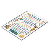 Jungen mit positiver Bejahungsschrift Notizblock (Linke Seite)