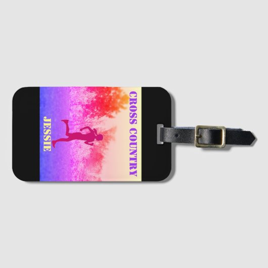 Jungen mit Regenbogen Gepäckanhänger (Vorderseite (Horizontal))