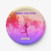 Jungen mit Regenbogen Pappteller (Vorderseite)