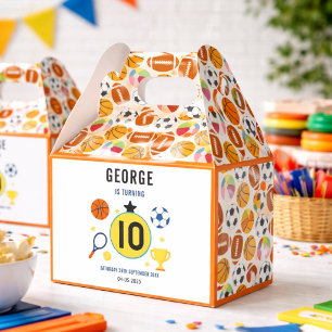 Jungen Moderne Sportgeburtstagsfeier   Spieltag-Th Geschenkschachtel