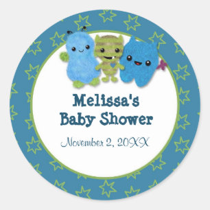 JUNGEN-MONSTER flüchtiger Blick ein Runder Aufkleber