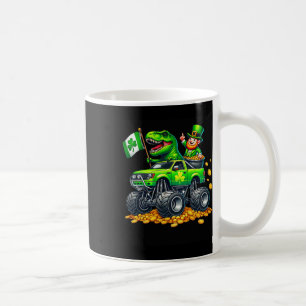 Jungen Monster Truck T-Rex Leprechaun St Patricks  Kaffeetasse