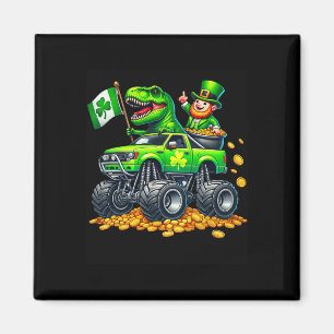 Jungen Monster Truck T-Rex Leprechaun St. Patricks Magnet