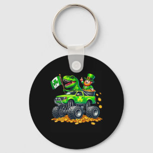 Jungen Monster Truck T-Rex Leprechaun St. Patricks Schlüsselanhänger