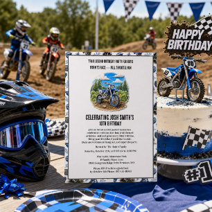 Jungen Motocross Dirt Bike 10. Geburtstag Einladung