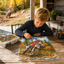 Jungen-Motocross-Rennpuzzle-Geschenk