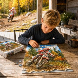 Jungen-Motocross-Rennpuzzle-Geschenk Puzzle