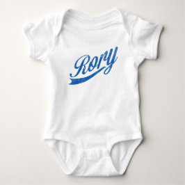 Jungen Name "Rory" Distressed Blue Baby Strampler