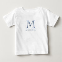 Jungen-Namensinitialen in Marineblau Monogramm