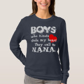 Jungen/Nana-T - Shirt-Licht-Text (lange Hülse) T-Shirt (Vorderseite)