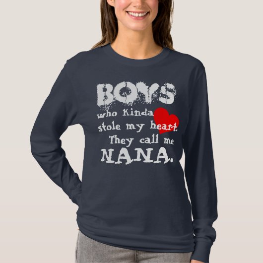 Jungen/Nana-T - Shirt-Licht-Text (lange Hülse) T-Shirt (Vorderseite)