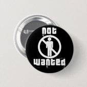 Jungen-nicht gewollter schwarzer Knopf Button (Vorne & Hinten)