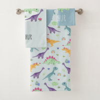 Jungen Niedlich Blue Dinosaurier Muster Name Kinde