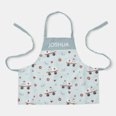Jungen Niedlich Blue Paramedic Ambulance Pattern K Schürze (Vorderseite)