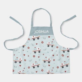 Jungen Niedlich Blue Paramedic Ambulance Pattern K Schürze