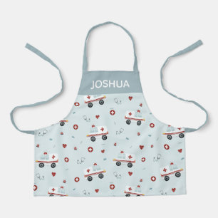 Jungen Niedlich Blue Paramedic Ambulance Pattern K Schürze