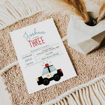 Jungen Niedlich Blue Police Car Kleinkind Geburtst