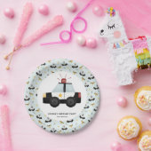 Jungen Niedlich Blue Police Car Kleinkind Happy Ge Pappteller (Party)