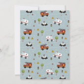 Jungen Niedlich Blue Transport Kleinkind Geburtsta Einladung (Rückseite)