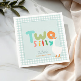 Jungen Niedlich Blue Zwei Alberne Gans Zweite Gebu Serviette