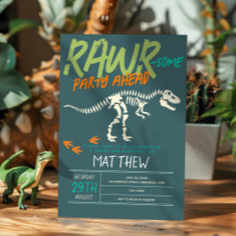 Jungen Niedlich Dinosaur Dig Fossil Kinder 6. Gebu Einladung