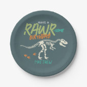 Jungen Niedlich Dinosaur Dig Fossil Kindergeburtst Pappteller (Vorderseite)