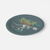 Jungen Niedlich Dinosaur Dig Fossil Kindergeburtst Pappteller (Schrägansicht)