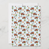 Jungen Niedlich Fireman Fire Motor Kleinkind Gebur Einladung (Rückseite)