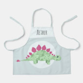 Jungen Niedlich Grüner Stegosaurus Dinosaurier Kin Schürze (Vorderseite)