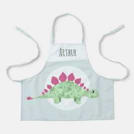 Jungen Niedlich Grüner Stegosaurus Dinosaurier Kin Schürze