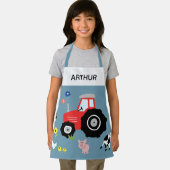 Jungen Niedlich, moderne landwirtschaftliche Nutzt Schürze (Insitu)